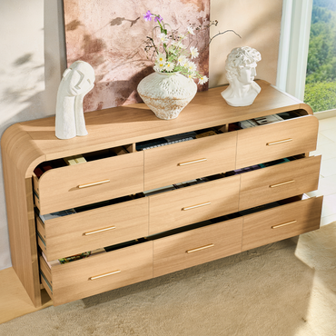 Eliteset Curved 9-Drawer Dresser