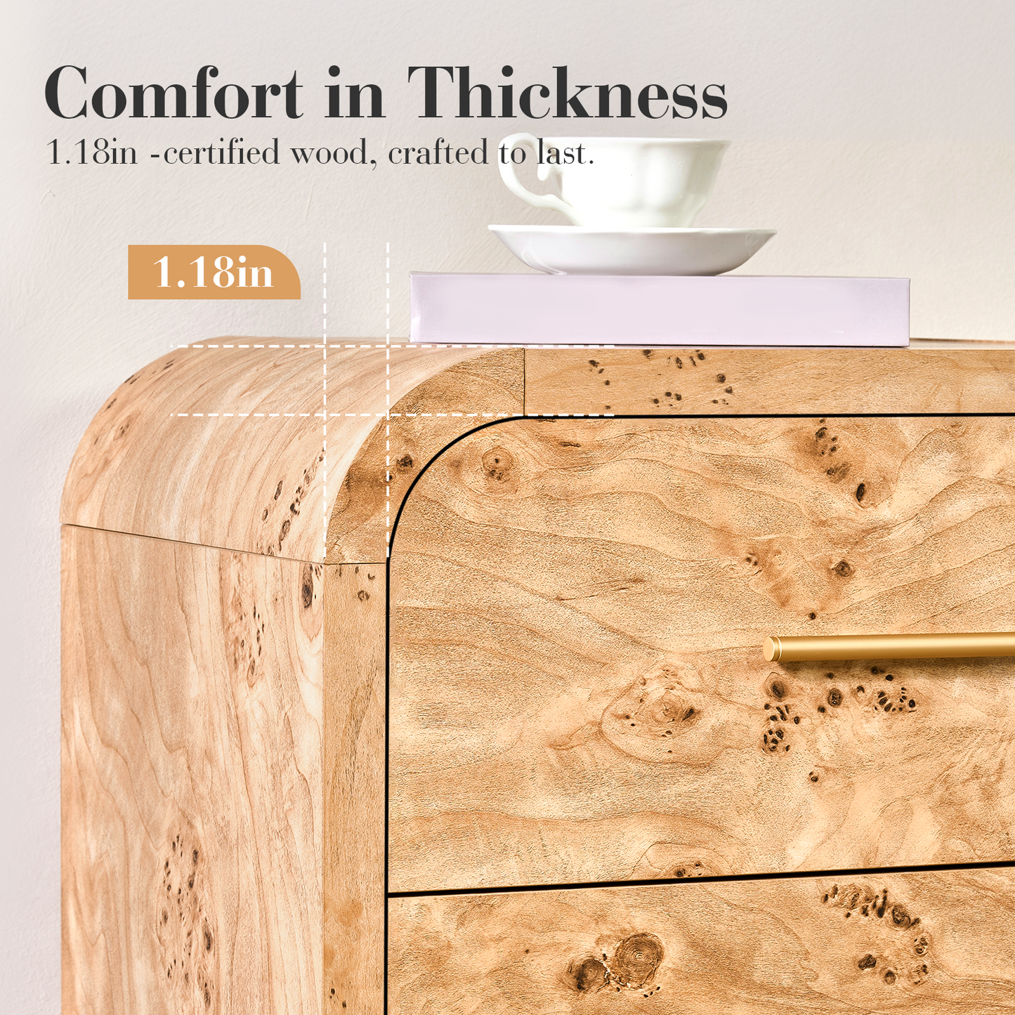 Eliteset Curved 9-Drawer Dresser