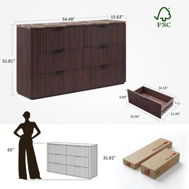 Ripple 6-Drawer Dresser