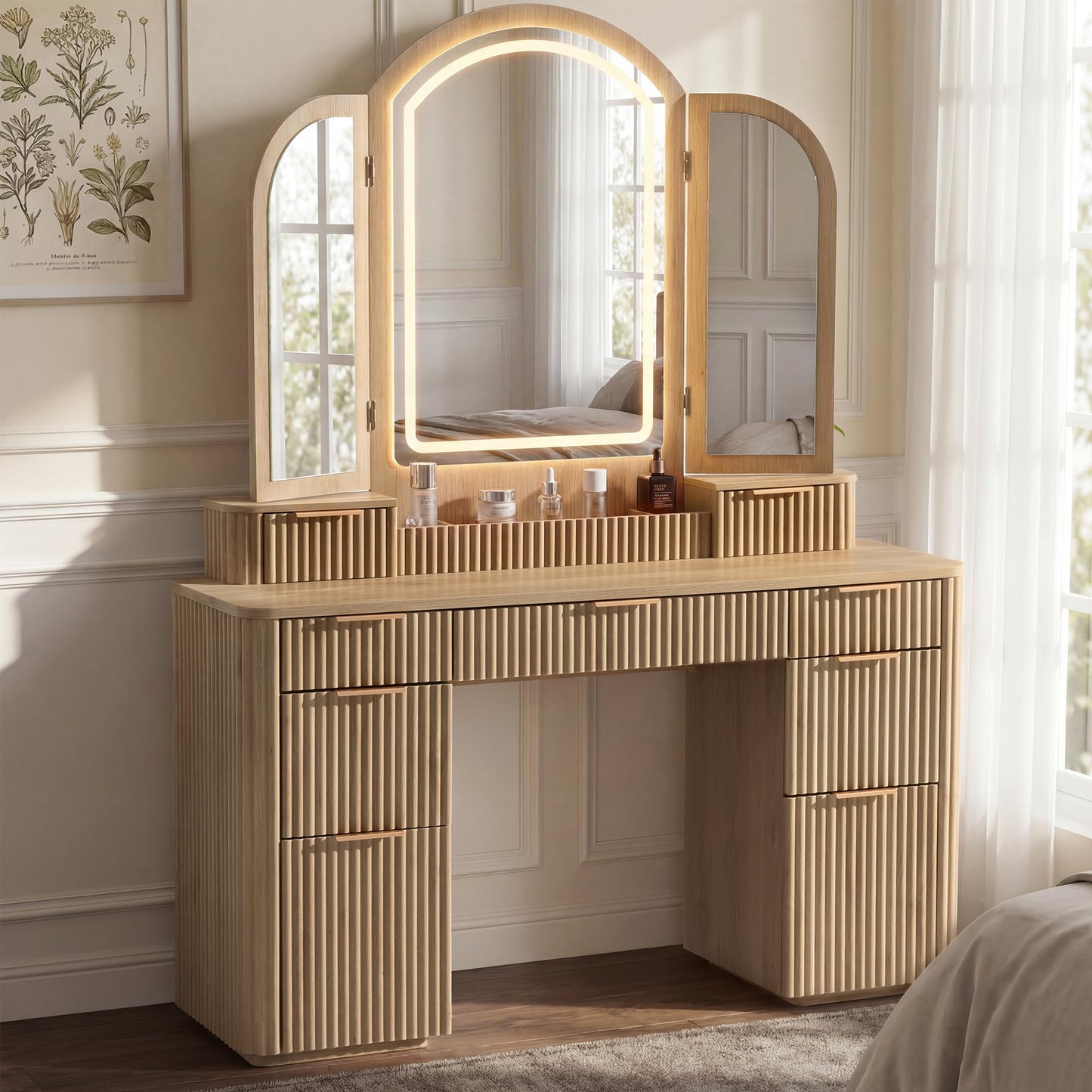Ripple Vanity Desk L