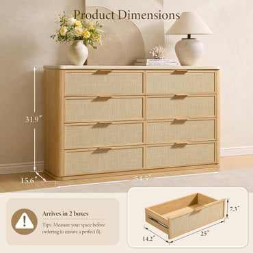 Woven 8-Drawer Dresser