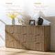 DelArk Fluted 9-Drawer Dresser with Marble Top