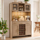 A Warm Kitchen Corner That Feels Like Home: The 77-Inch Oak Kitchen Storage Cabinet