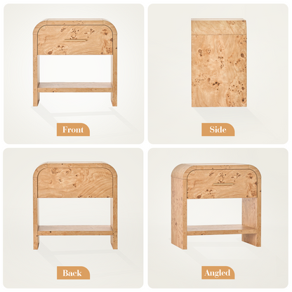 Eliteset Curved 1-Drawer Nightstand