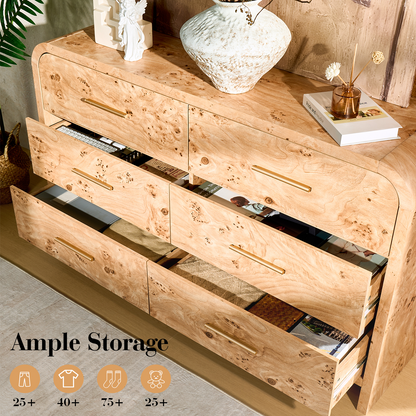 Eliteset Curved 6-Drawer Dresser