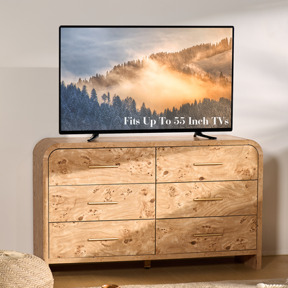 Eliteset Curved 6-Drawer Dresser