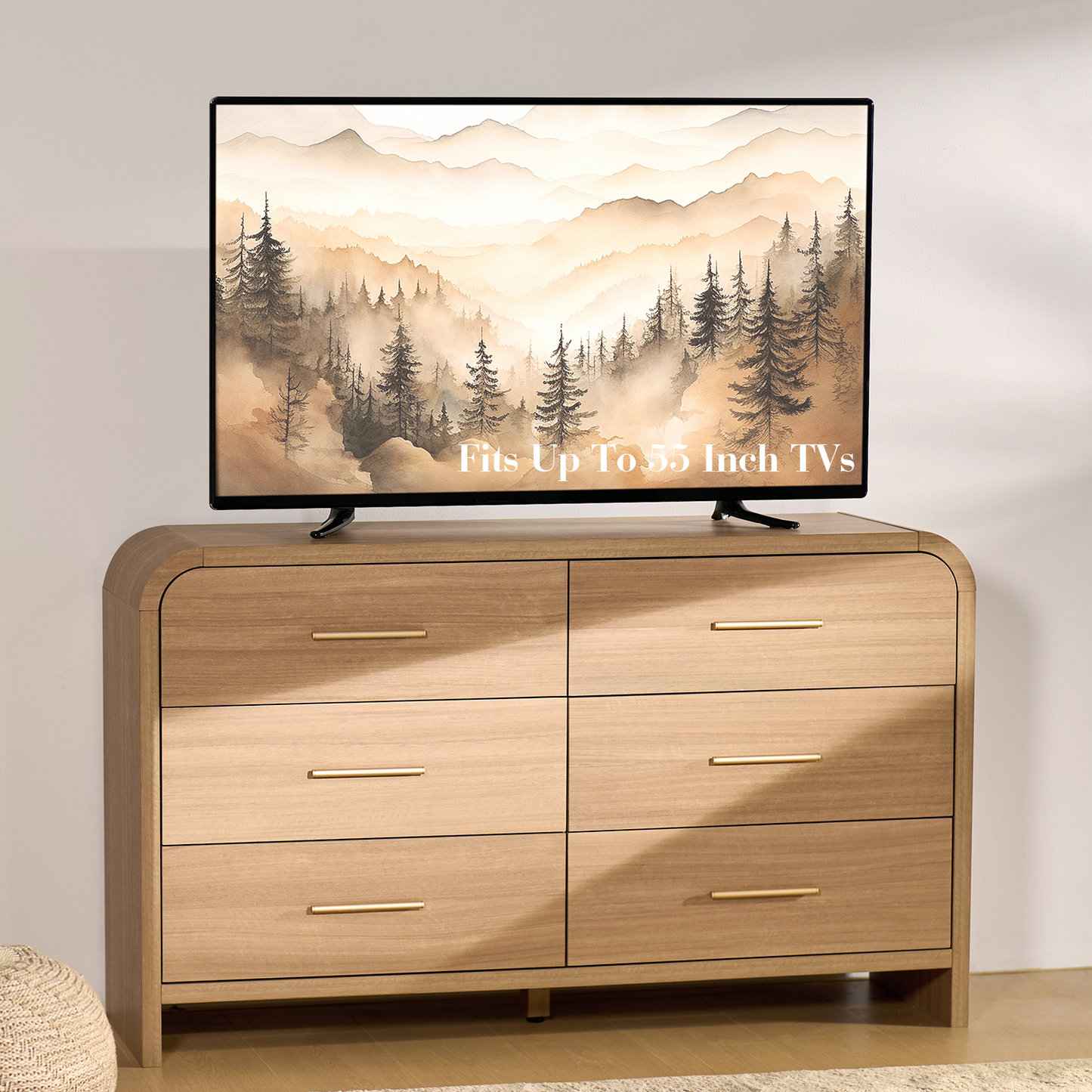 Eliteset Curved 6-Drawer Dresser