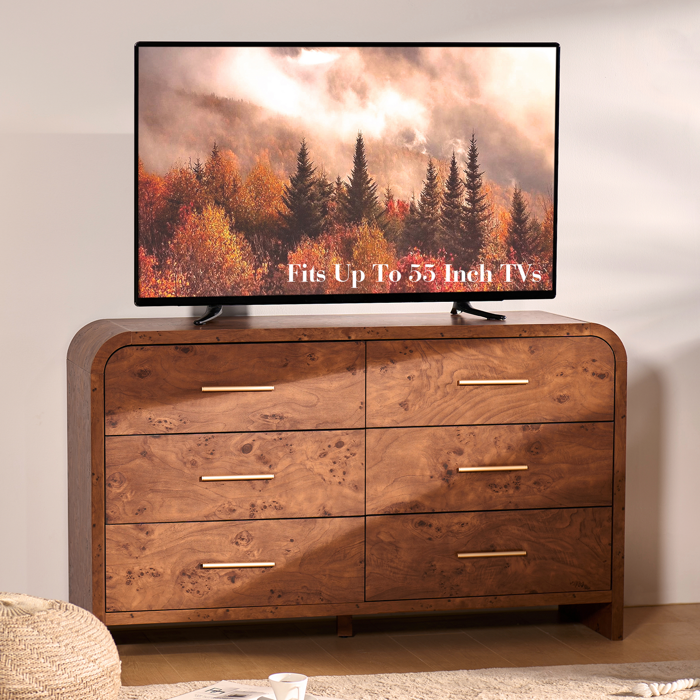 Eliteset Curved 6-Drawer Dresser