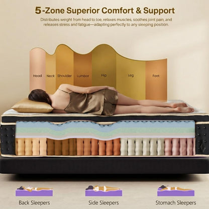 12" Luxury Cooling Hybrid King Mattress