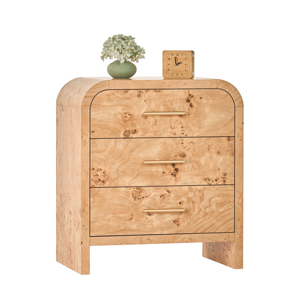 Eliteset Curved 3-Drawer Nightstand