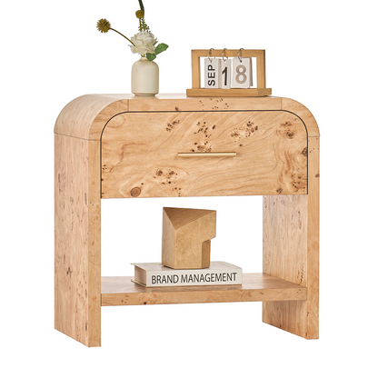 Eliteset Curved 1-Drawer Nightstand