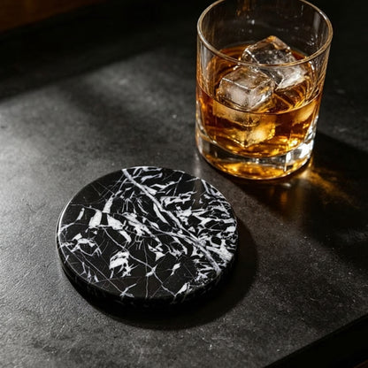 Natural Round Marble Coaster
