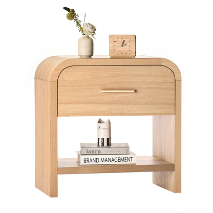 Eliteset Curved 1-Drawer Nightstand