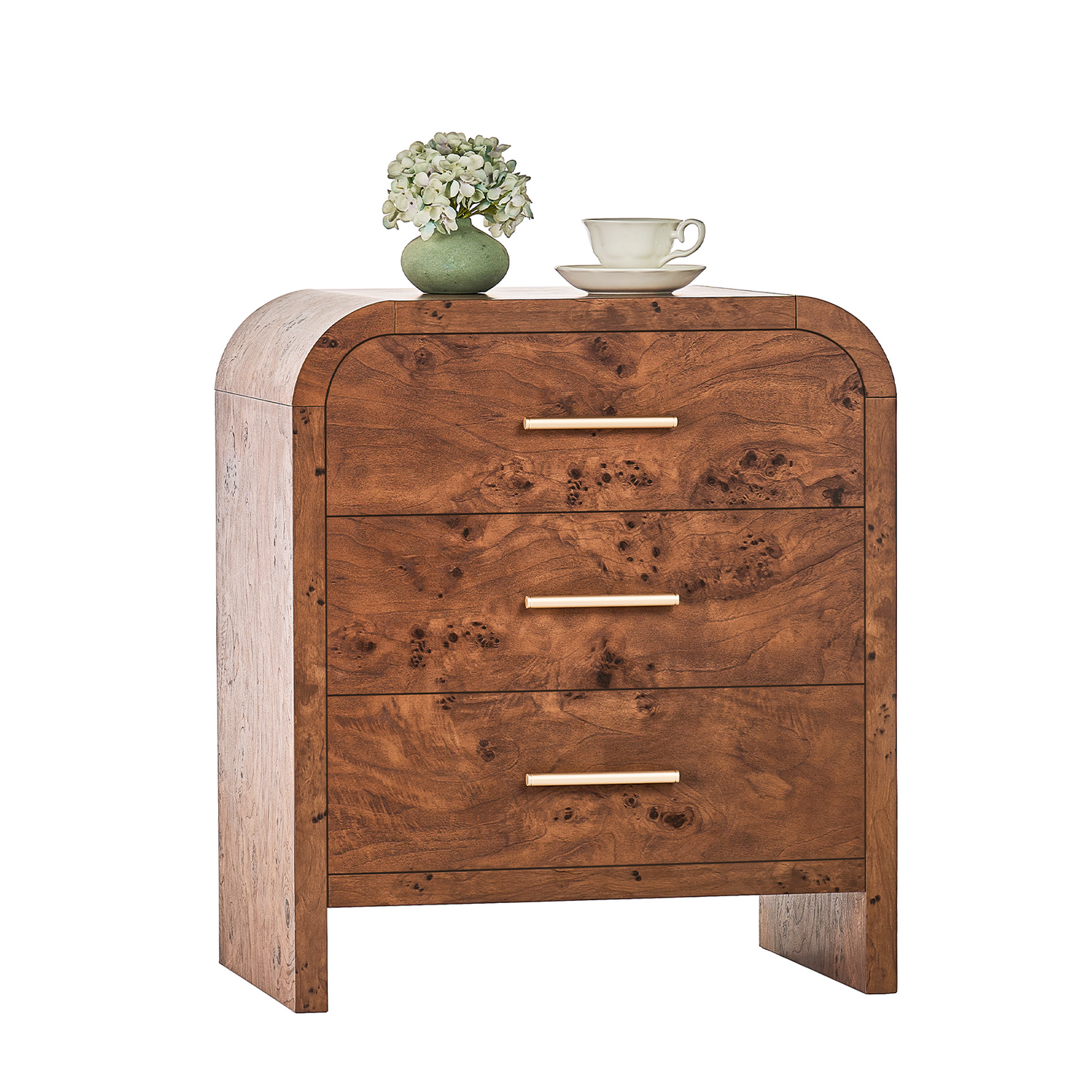 Eliteset Curved 3-Drawer Nightstand