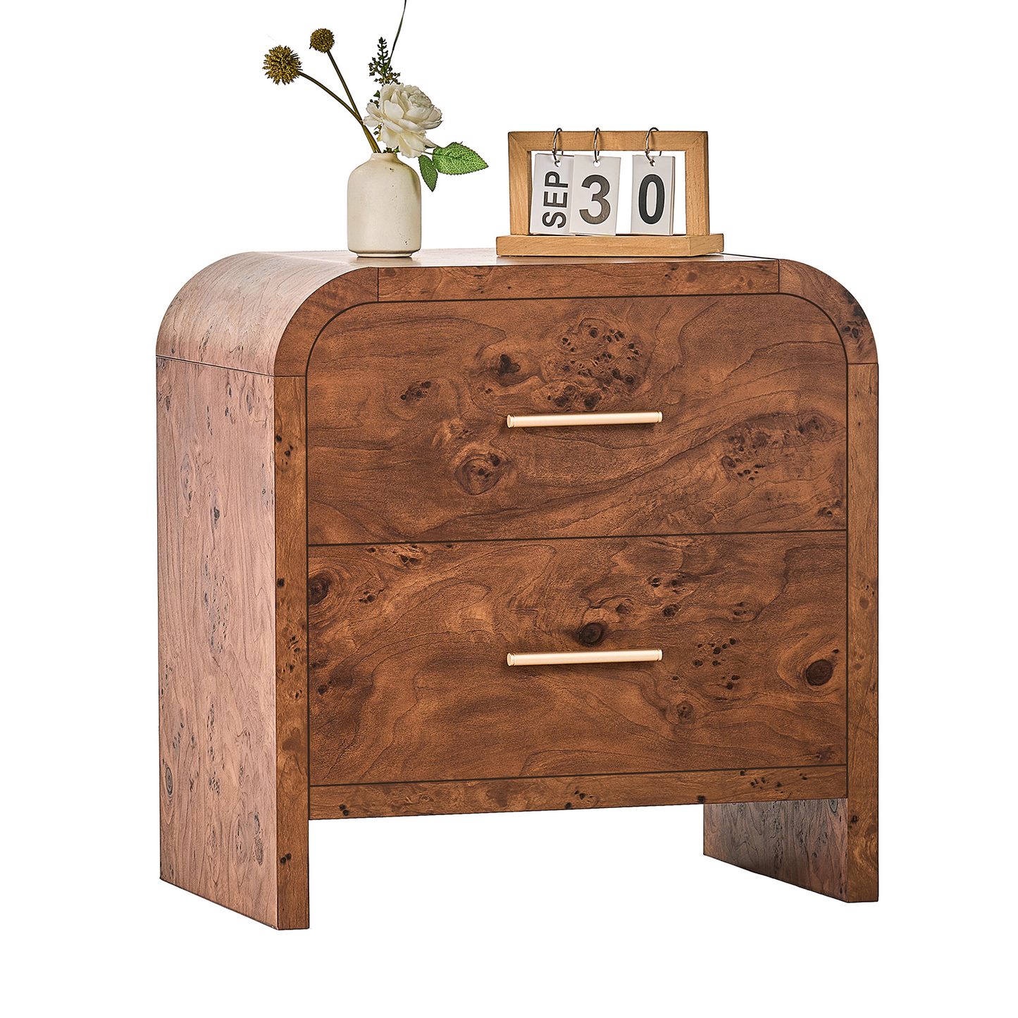 Eliteset Curved 2-Drawer Nightstand