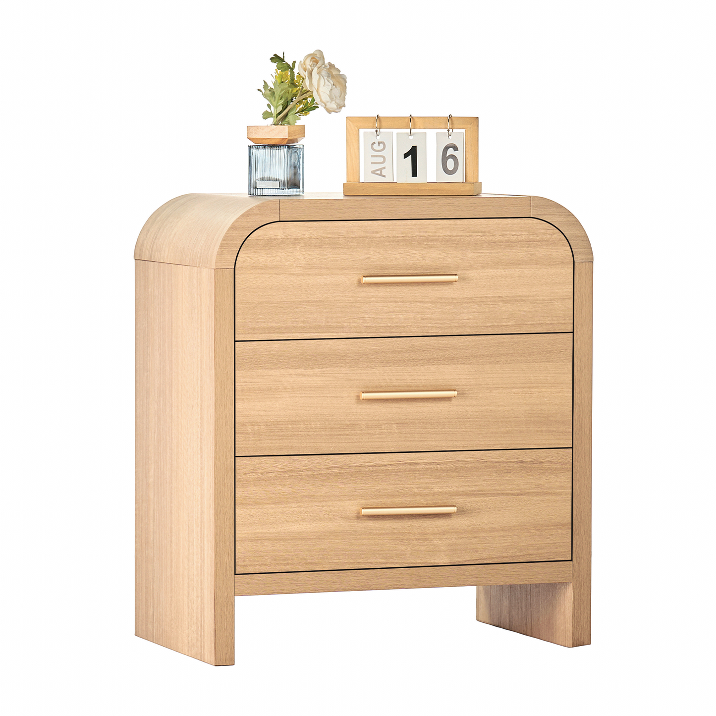 Eliteset Curved 3-Drawer Nightstand