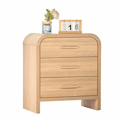 Eliteset Curved 3-Drawer Nightstand