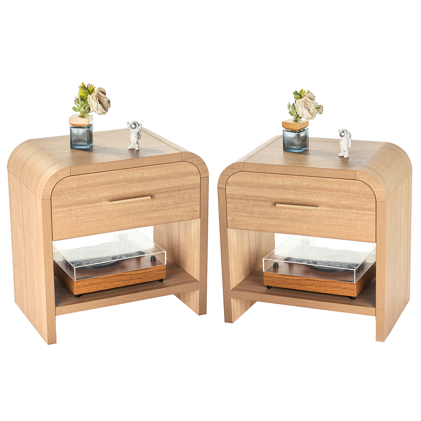 Eliteset Curved 1-Drawer Nightstand