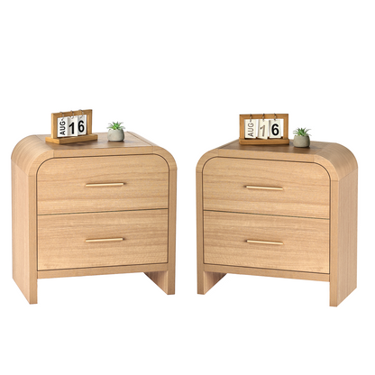 Eliteset Curved 2-Drawer Nightstand