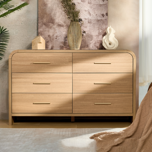 Curved 6-Drawer Dresser