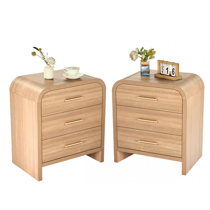 Eliteset Curved 3-Drawer Nightstand