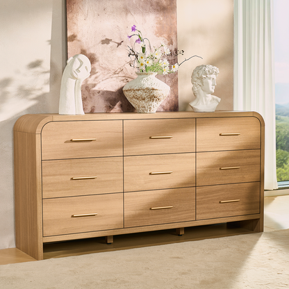 Eliteset Curved 9-Drawer Dresser