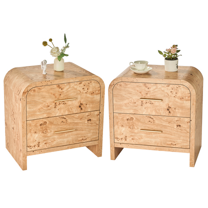 Eliteset Curved 2-Drawer Nightstand