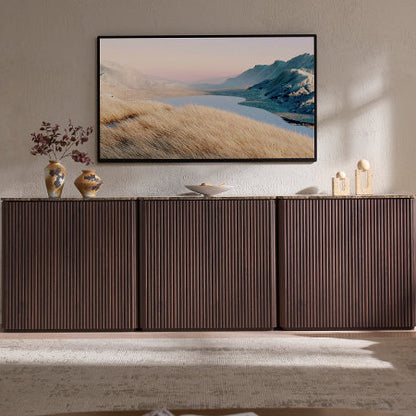Ripple 2 Doors Sideboard Cabinet - Dark Oak