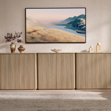 DelArk Fluted 2 Doors Sideboard Cabinet with Storage
