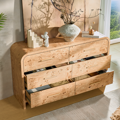 Eliteset Curved 6-Drawer Dresser