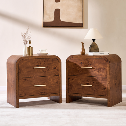 Eliteset Curved 2-Drawer Nightstand