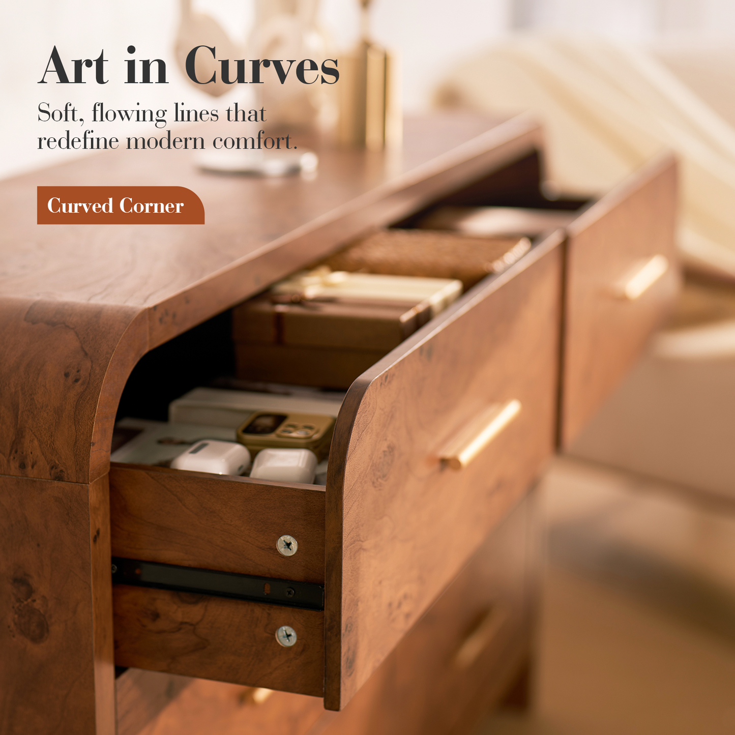 Eliteset Curved 6-Drawer Dresser