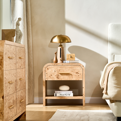 Eliteset Curved 1-Drawer Nightstand