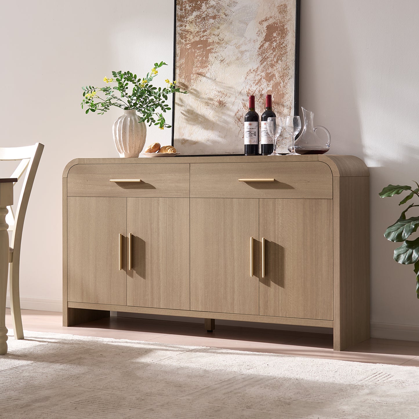 Curved Sideboard Cabinet