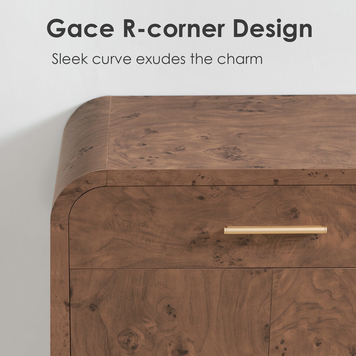 Curved Sideboard Cabinet