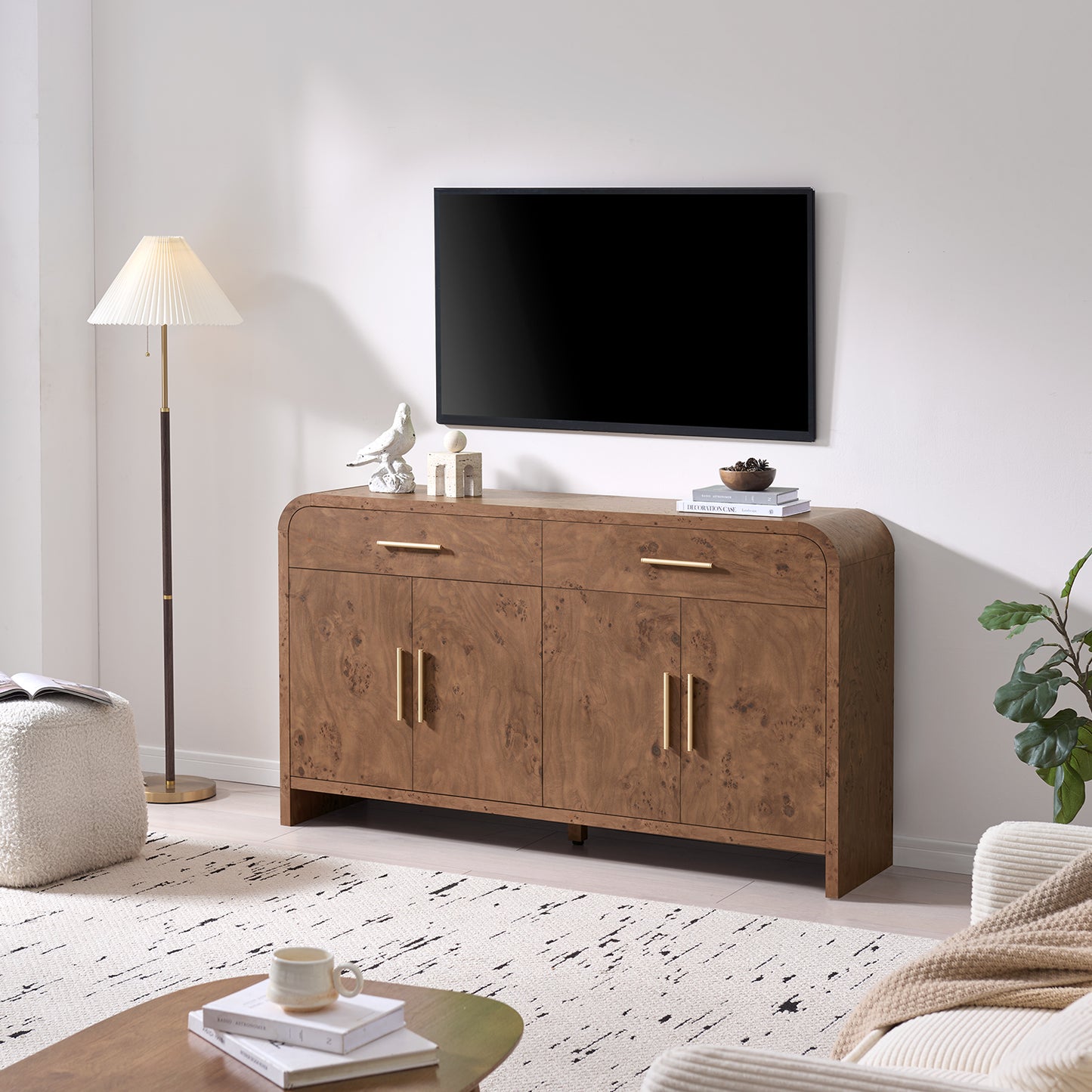 Curved Sideboard Cabinet
