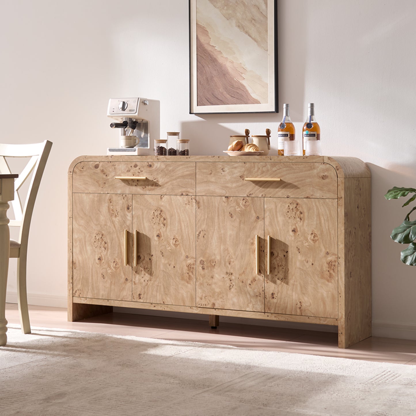 Curved Sideboard Cabinet