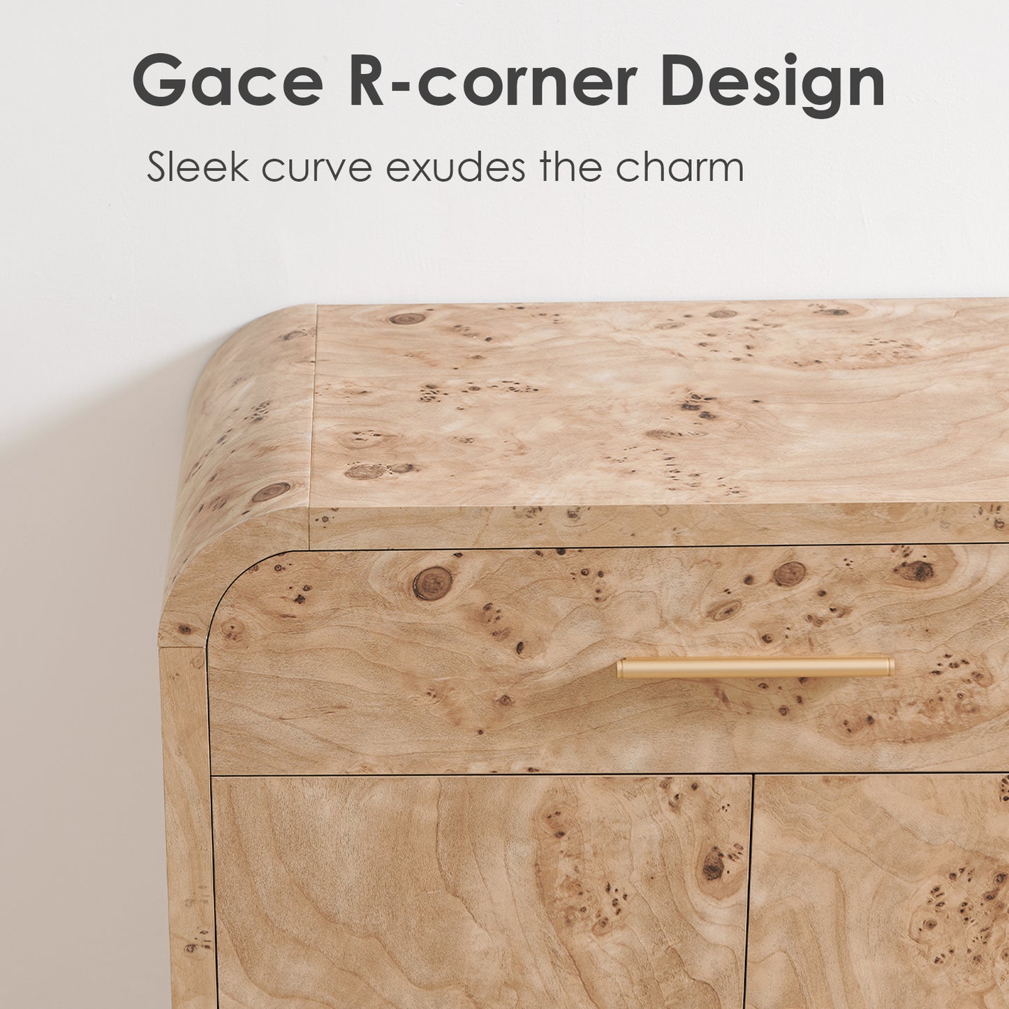 Curved Sideboard Cabinet