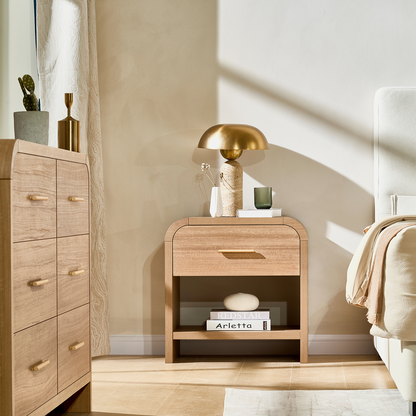 Eliteset Curved 1-Drawer Nightstand