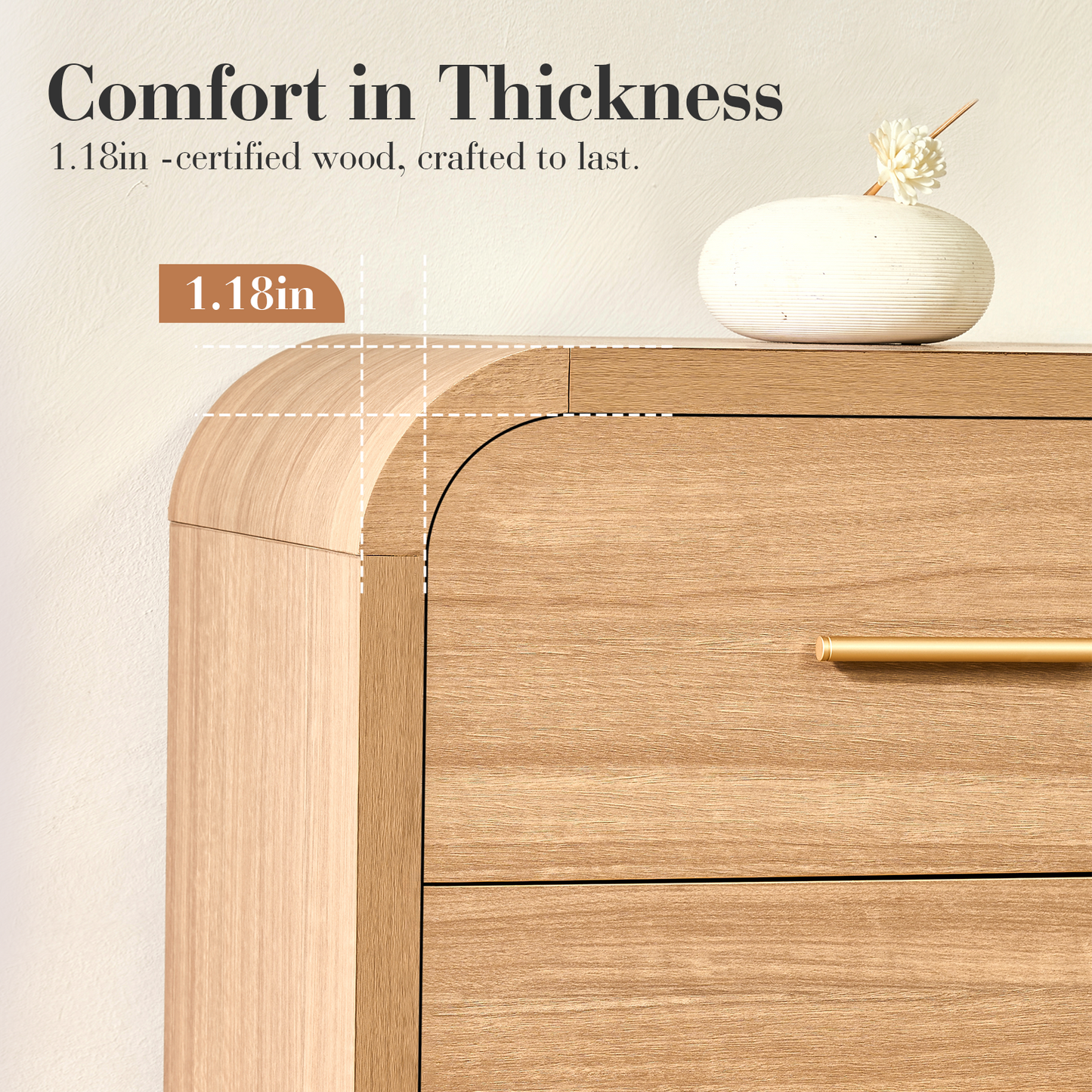 Eliteset Curved 6-Drawer Dresser
