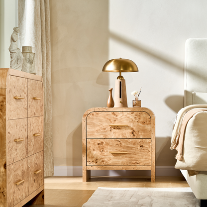 Eliteset Curved 2-Drawer Nightstand