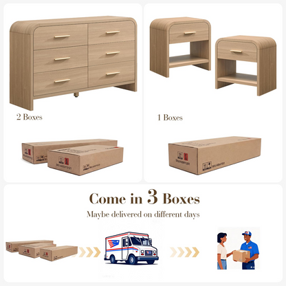 Curved 6 + 1 Drawer Set
