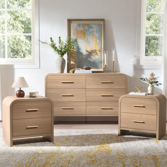 Curved 6 + 2 Drawer Set