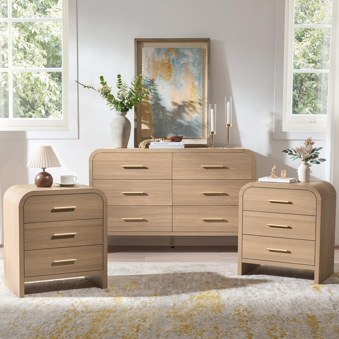Curved 6 + 3 Drawer Set