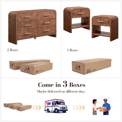 Curved 6 + 1 Drawer Set