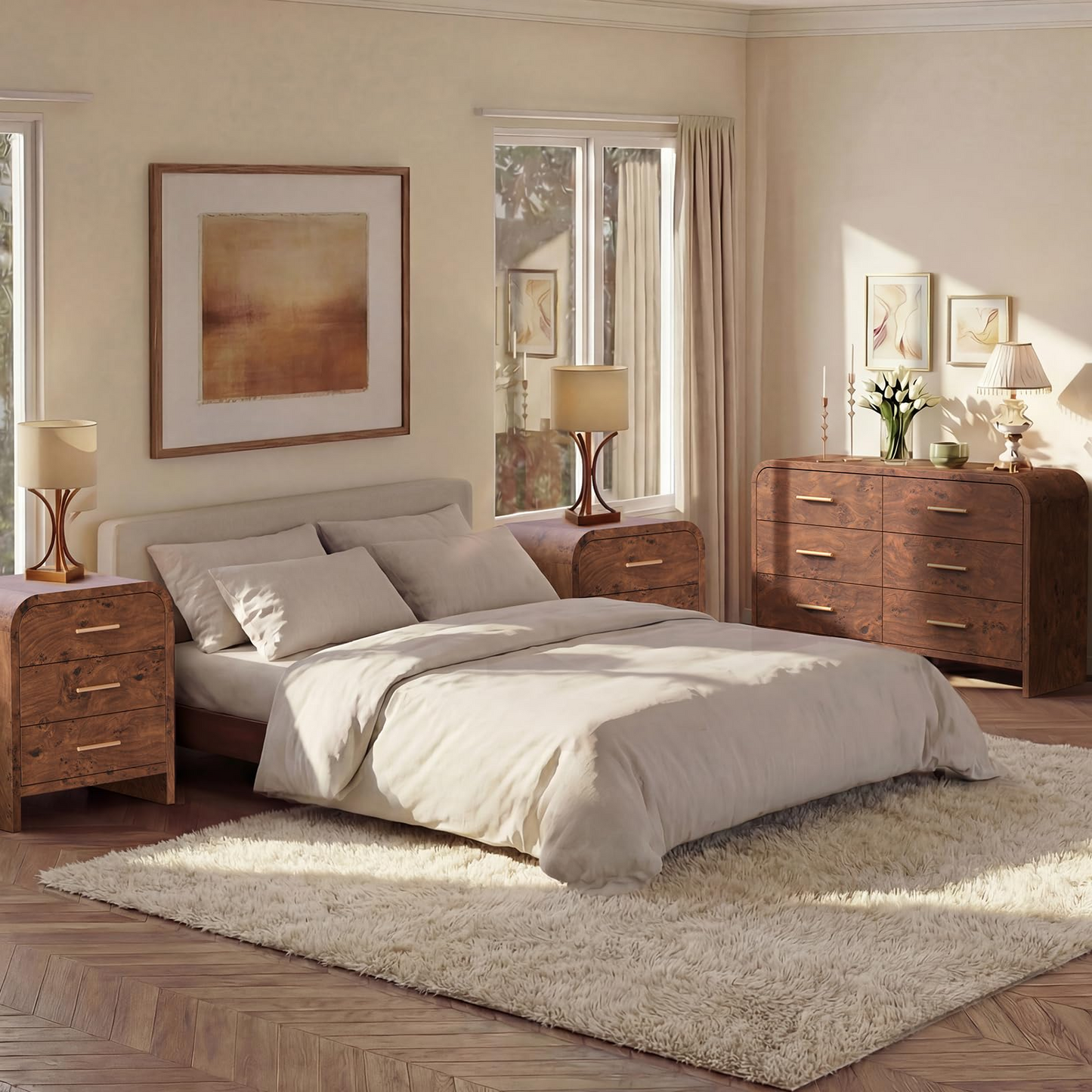Curved 6 + 3 Drawer Set