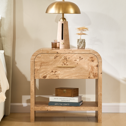 Eliteset Curved 1-Drawer Nightstand