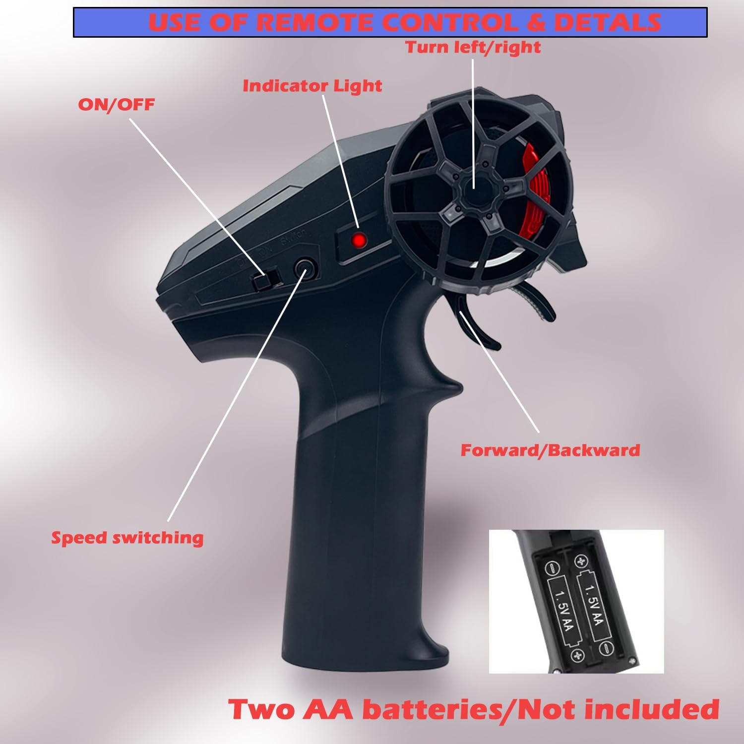 RC Drift Car 2.4GHz 1:24 Scale 4WD High Speed Remote Control Cars Vehicle with LED Lights Two Batteries and Drifting Tires Racing Sport Toy Cars for Adults Boys Girls Kids