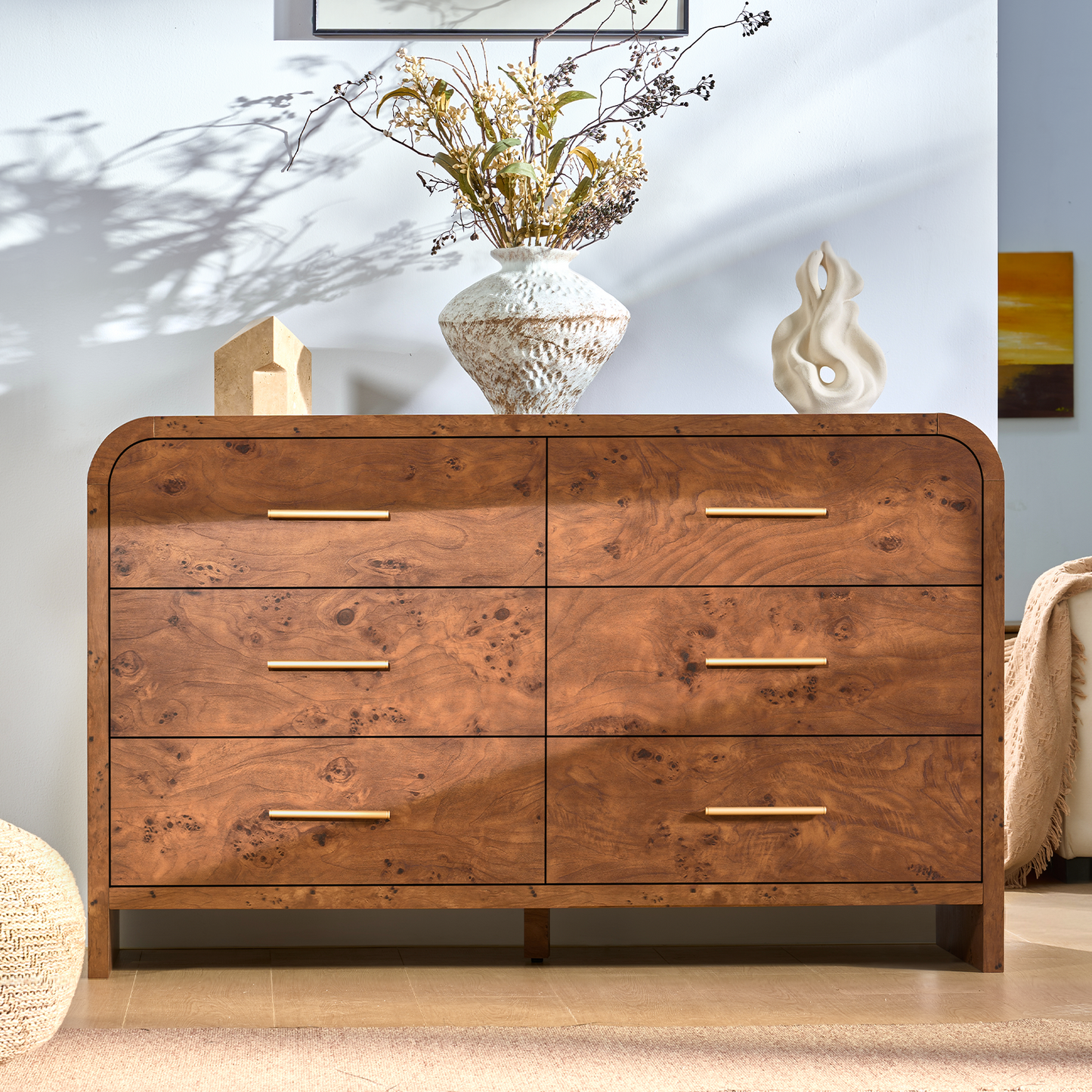 Eliteset Curved 6-Drawer Dresser