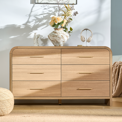 Eliteset Curved 6-Drawer Dresser